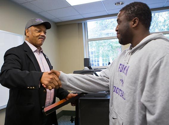 Once Denied Entrance, Jesse Jackson Preaches Equality at His “Dream School”