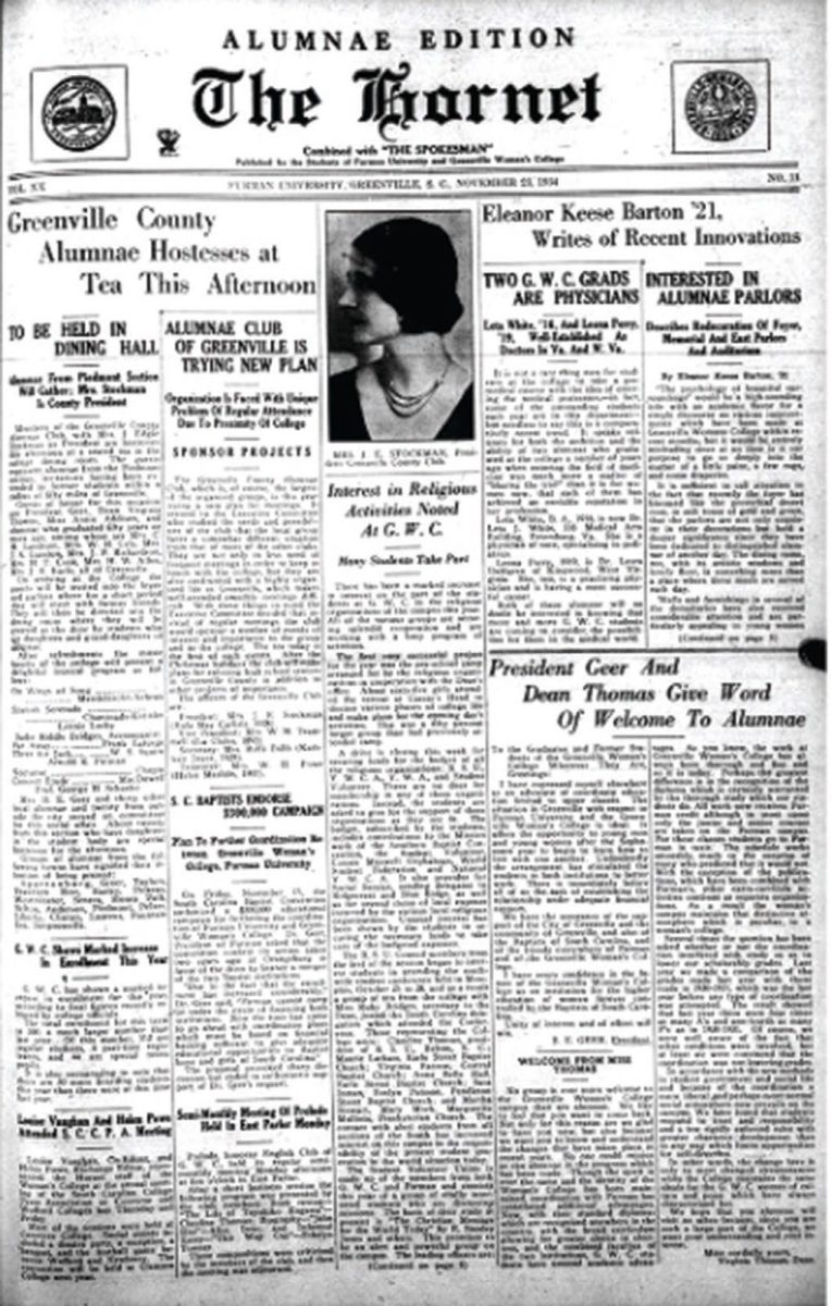 Furman+Newspaper+Celebrates+100th+Anniversary