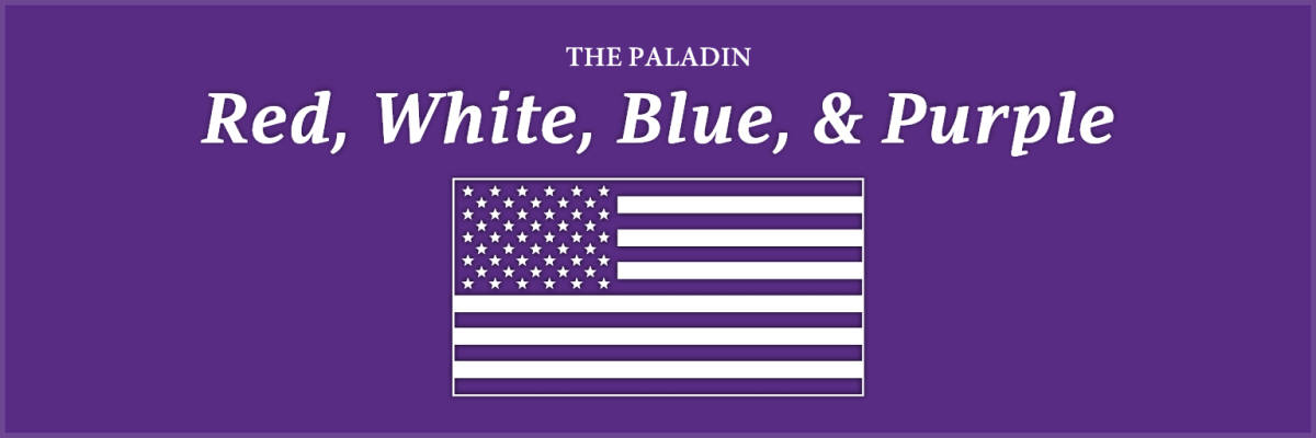 Red%2C+White%2C+Blue%2C+%26+Purple+is+The+Paladins+podcast+covering+politics+and+policy+from+a+Furman+perspective.