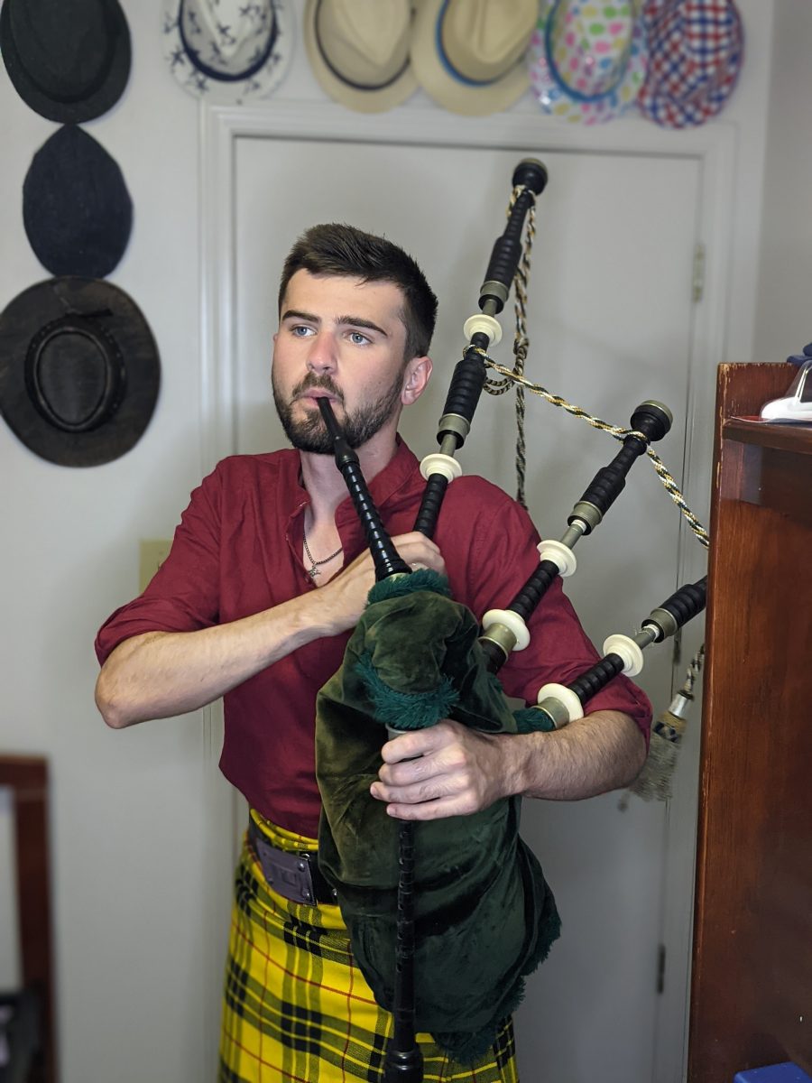 Pictured above, the bagpipe legend himself: Michael McLeod.