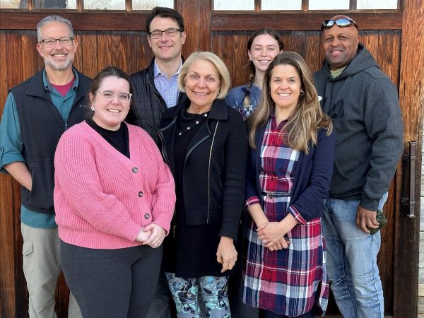 Shi Institute team members. From back left: Mike Winiski, Andrew Predmore, Sydney Andersen, Bruce Adams. From front left: Joy Baker, Martha Newton, Laura Bain.