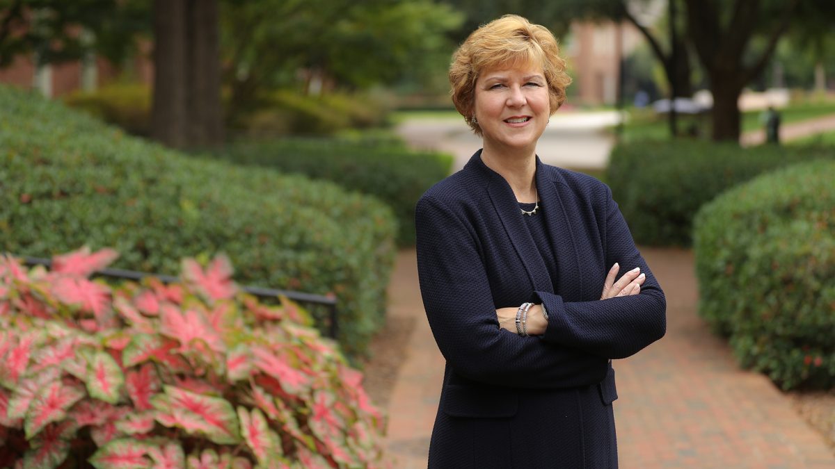 President Elizabeth Davis is Furmans 12th President and has served in the role since 2014.