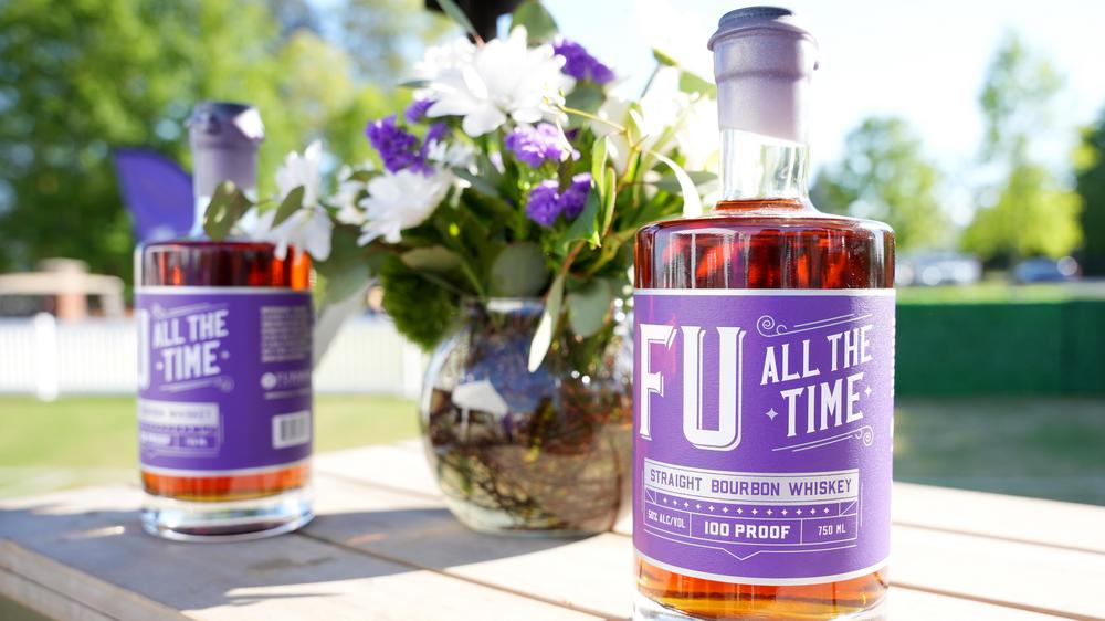 A specialty Furman bourbon was offered at The Purple Party to celebrate a significant milestone in the life of the Clearly Furman campaign and share a toast to Furman’s third century on Saturday, April 15th, 2023.