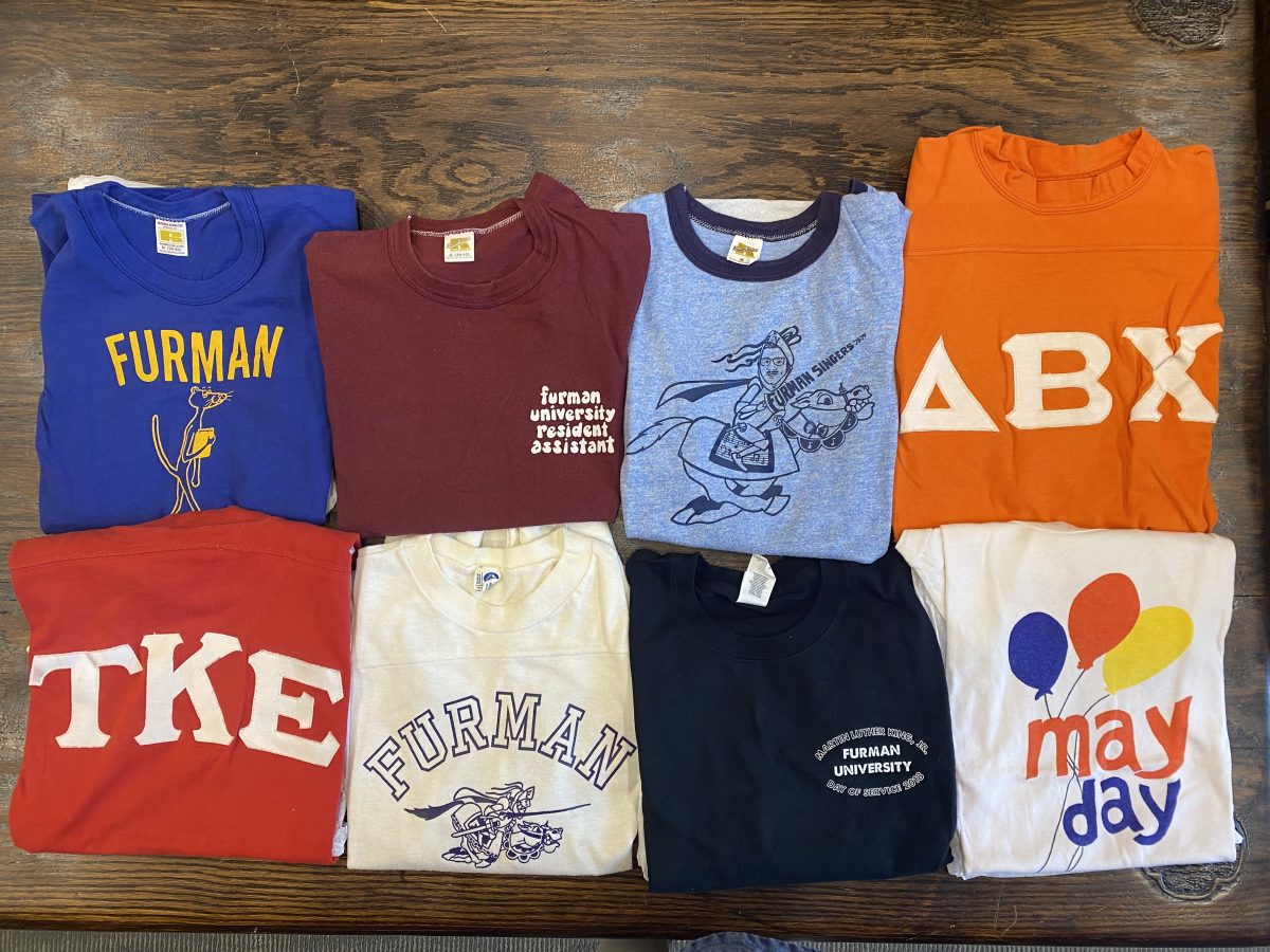 Various student organization shirts have been archived by The Paladin Legacy Project.