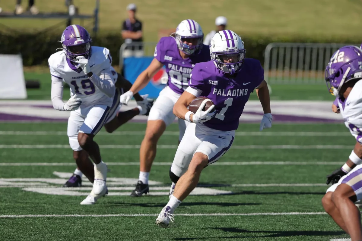 Catamounts Offense Explodes Against the Paladins, 52-20