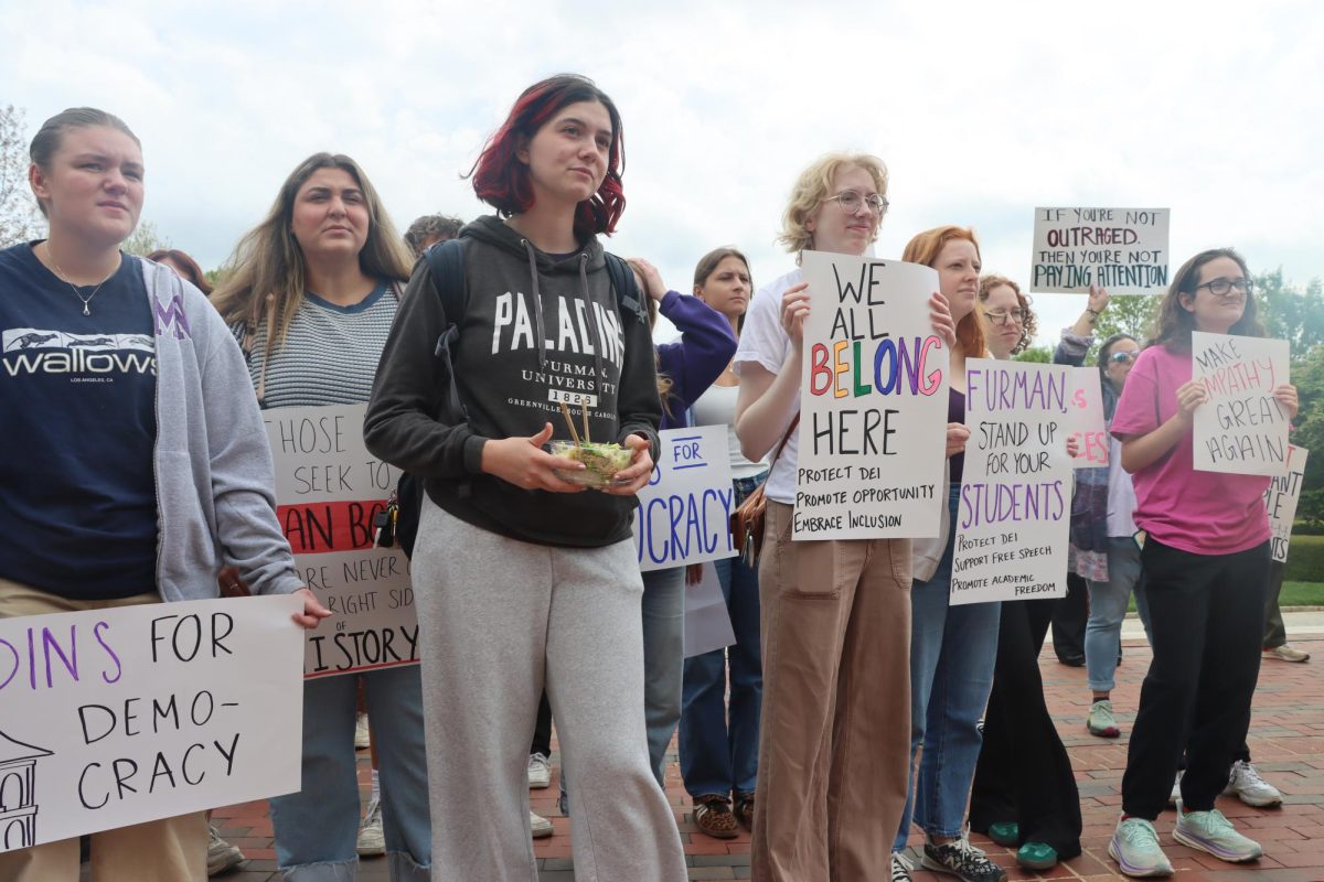 “Furman Stands Up” Rally Draws Crowd of Concerned Students